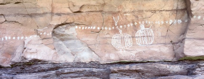 Petroglyphs.  No one really knows what they mean.