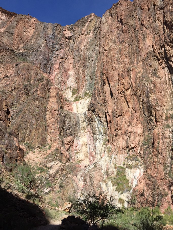 The rock seems to be flowing downhill.  Does that mean it's volcanic?