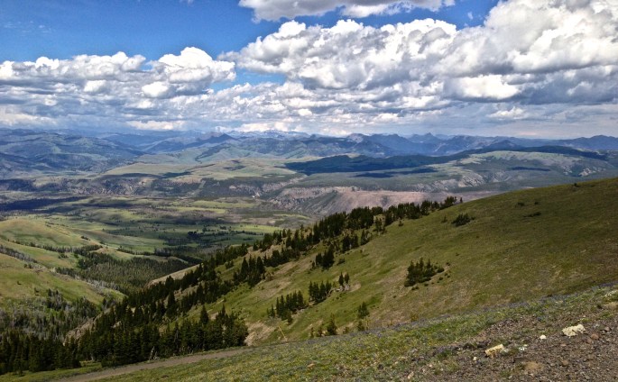 Just one of many views from Mount Washburn