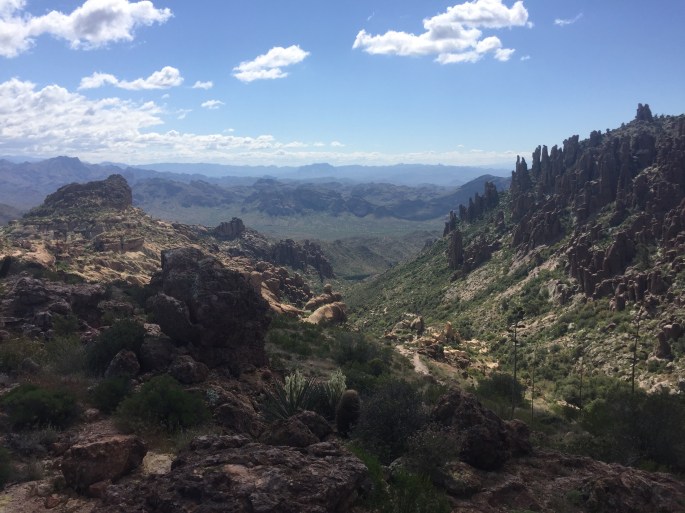 Looking back down Peralta Canyon