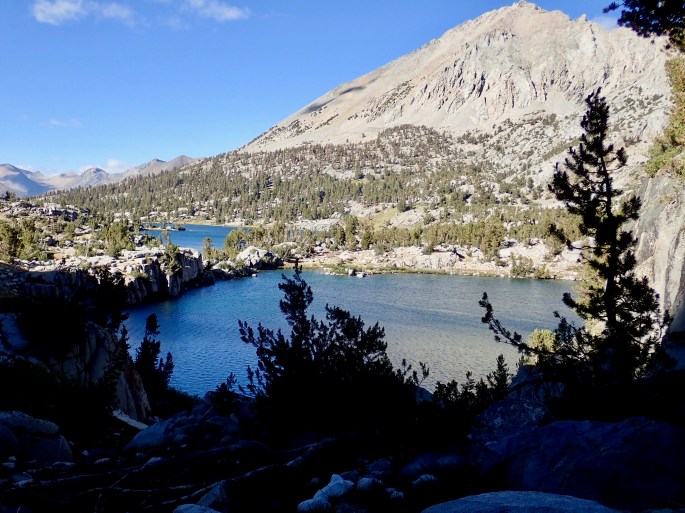 The southern and northern Rae Lakes