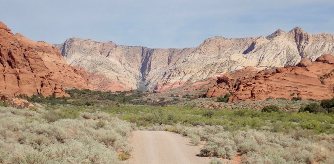 The West Canyon Road is an easy stroll through red rock country