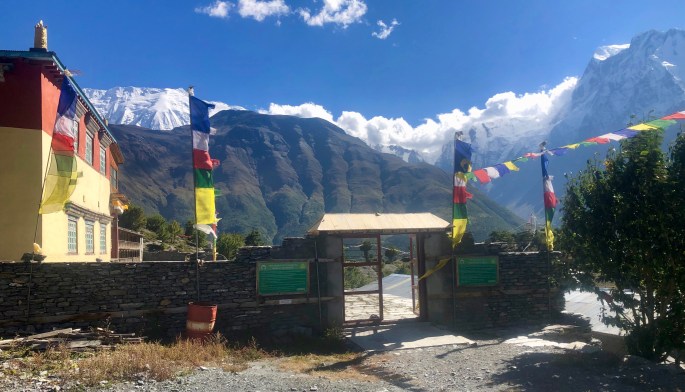 The entrance to a Buddhist monastery