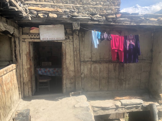 Yes, this is the Manang Post Office.  But don't try to mail a letter to the US.