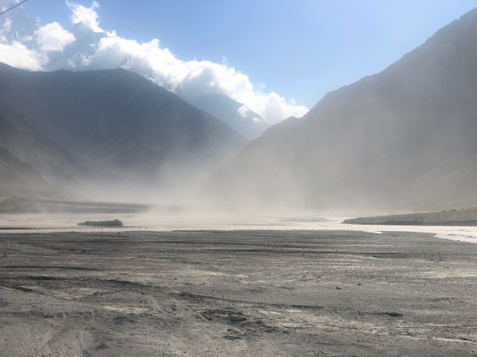 Dust is the inevitable result of powerful winds blowing over a sandy surface
