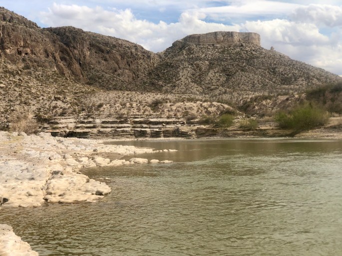 Hikers and canoeists share this spot