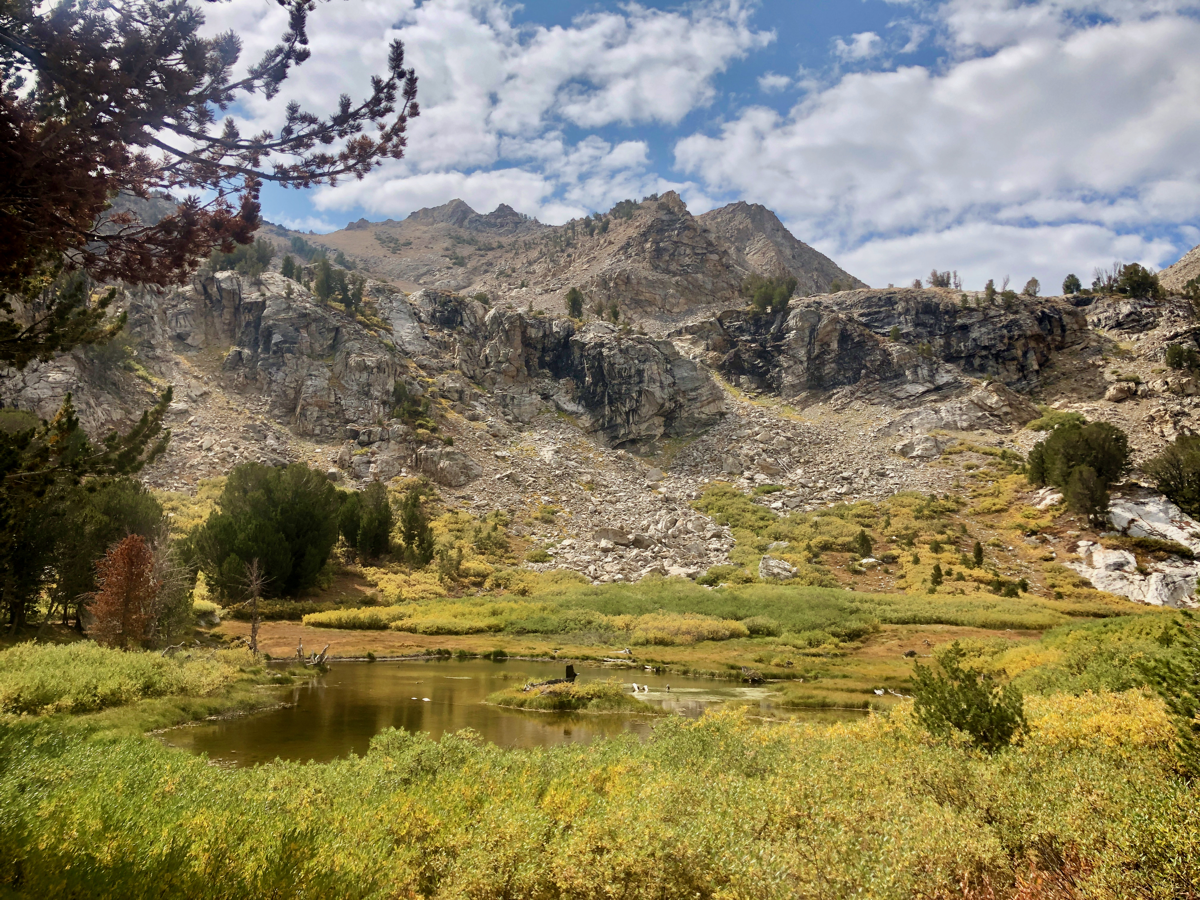 One of several lakes on the journey above the north trailhead