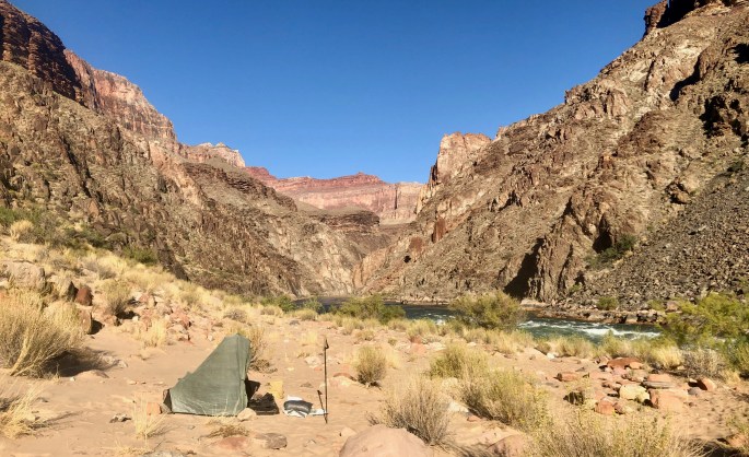 The Colorado River at Hermit Rapids (right)