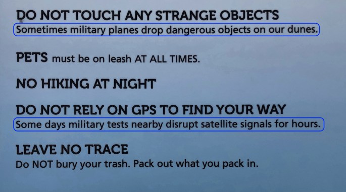 Advice for hikers of the dunes in White Sands National Park