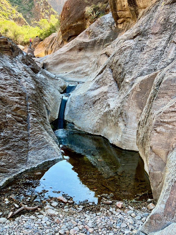 Oak Creek flows to the pour-off at The Window